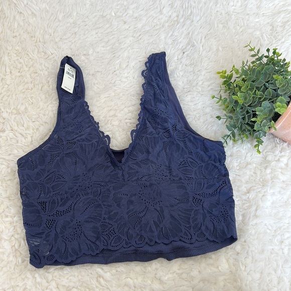 Aerie Best Lace Waffle Longline Bralette - Picture 4 of 5